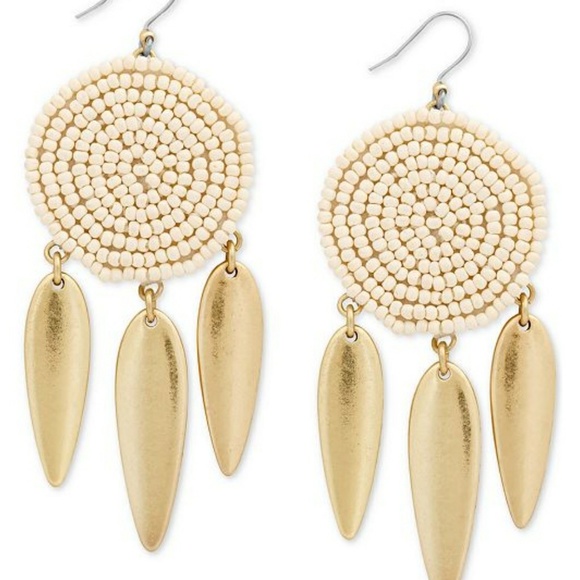 Lucky Brand Jewelry - NWT Lucky BrandLarge  Beaded & Gold Drop Wires